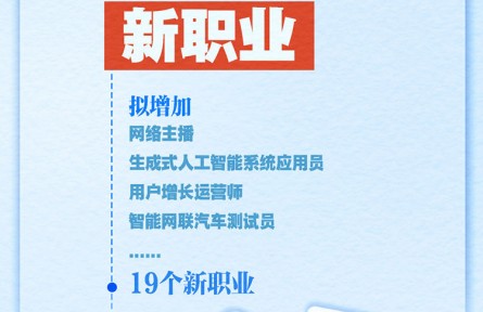 人社部發布公示 擬增加網絡主播等19個新職業